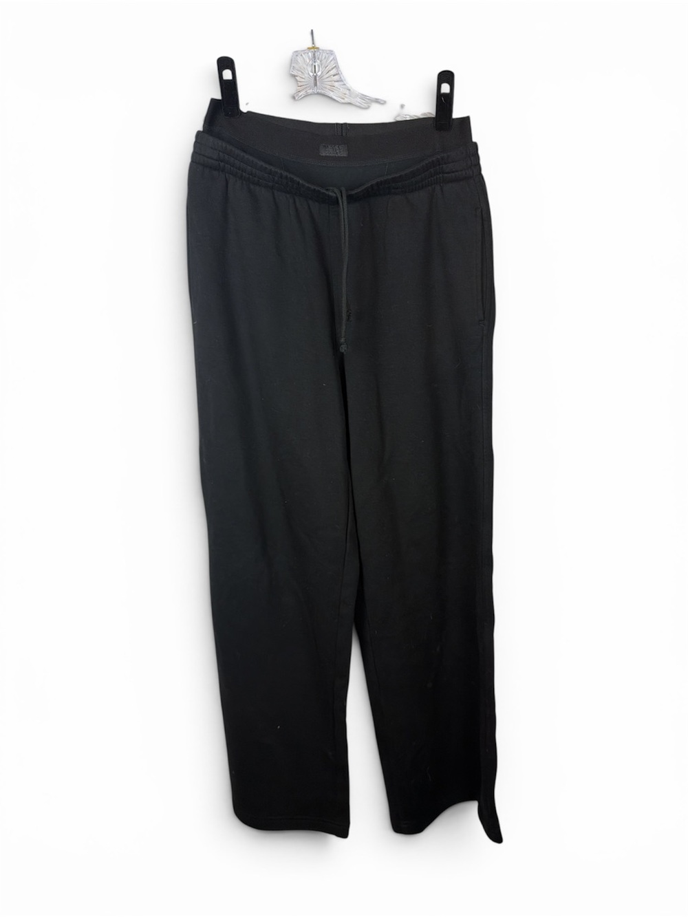 SKIMS Cotton Fleece Exposed Boxer Pant Onyx